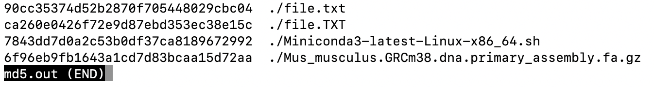 Example contents of an MD5 file.
