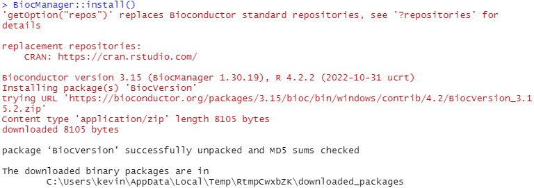 BiocManager::install()