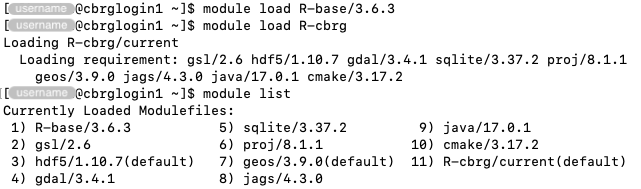 Load the &lsquo;R-base/3.6.3&rsquo; module.